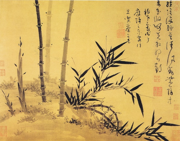 吴镇墨戏之作《墨竹谱》