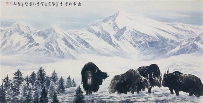 李兵 《岁寒相守》国画