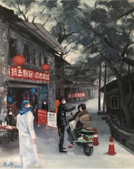 李小华《小镇故事》油画