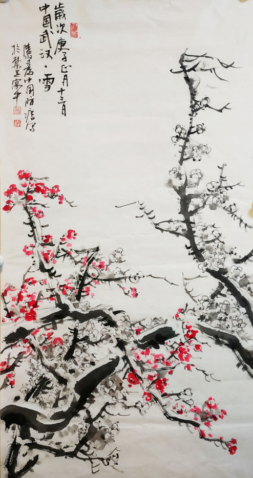 陆坚《庚子年.武汉雪》中国画