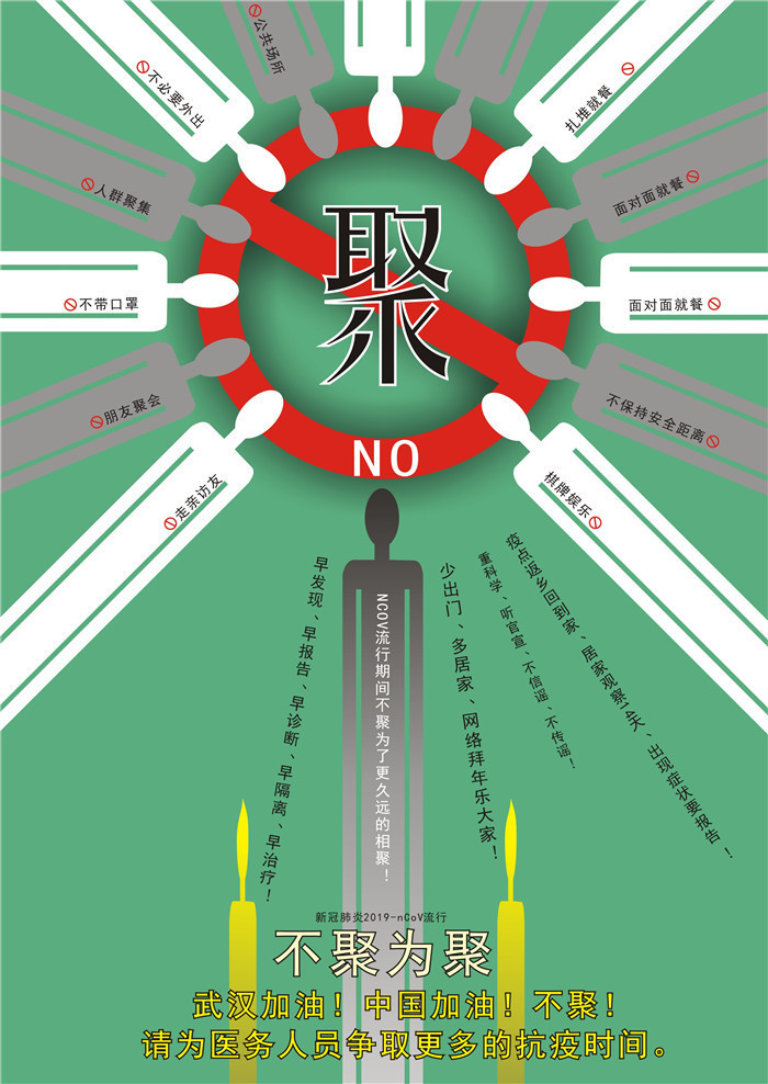 王华清 《聚是不聚？》招贴画